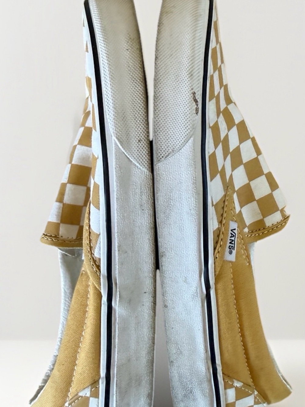 Vans Checkerboard Slip-On Mustard White Size 7.5 Women - Picture 7 of 9